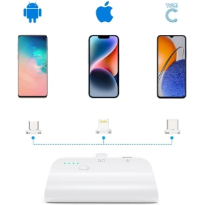 Hurtownia GSM - Mini-Powerbank Choetech B660 3000mAh USB-C/microUSB/Lightning weiß - CHT169 - {ean13} - Hurt