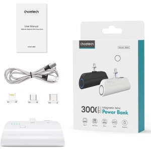 Hurtownia GSM - Mini-Powerbank Choetech B660 3000mAh USB-C/microUSB/Lightning weiß - CHT169 - {ean13} - Hurt