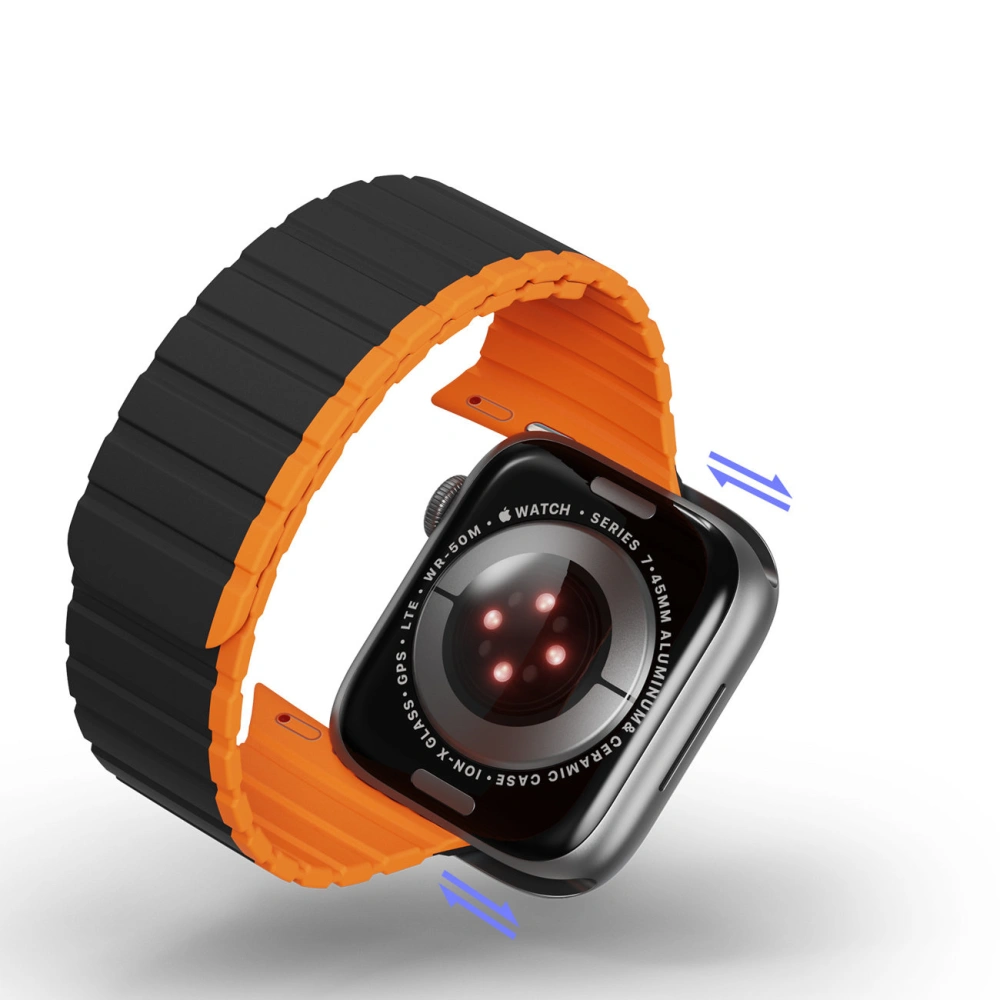 Hurtownia GSM - Magnetischer Dux Ducis Strap (LD Version) Apple Watch 4/5/6/7/SE/8/9/Ultra 44/45/49mm schwarz-orange - DDS1730 - {ean13} - Hurt