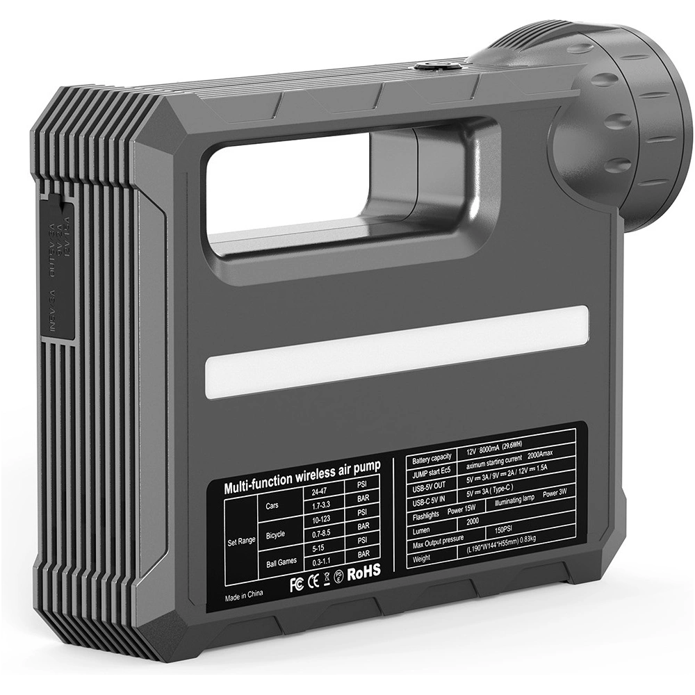 Hurtownia GSM - Jump starter powerbank kompresor Choetech TC0017 8000mAh LED svítilna černá - CHT171 - {ean13} - Hurt