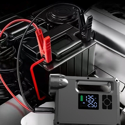 Jump starter powerbank kompresor Choetech TC0017 8000mAh latarka LED czarny