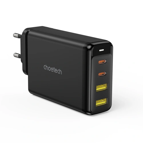 Ładowarka sieciowa Choetech PD6005 GaN 140W 2xUSB C, 2xUSB-A czarna