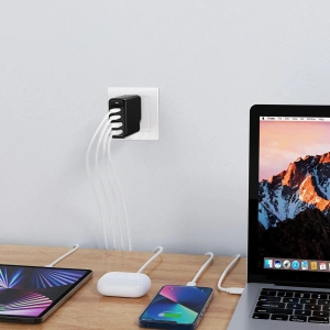 Hurtownia GSM - Netzteil Choetech PD6005 GaN 140W 2xUSB C, 2xUSB-A schwarz - CHT172 - {ean13} - Hurt