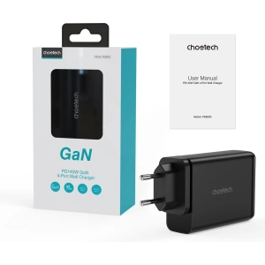 Hurtownia GSM - Netzteil Choetech PD6005 GaN 140W 2xUSB C, 2xUSB-A schwarz - CHT172 - {ean13} - Hurt