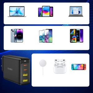 Hurtownia GSM - Nabíječka Choetech PD6005 GaN 140W 2xUSB C, 2xUSB-A černá - CHT172 - {ean13} - Hurt