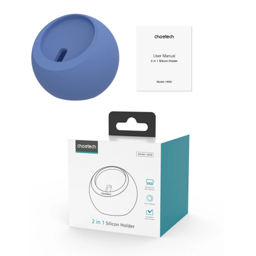 Uchwyt na ładowarkę MagSafe/Apple Watch Choetech niebieski