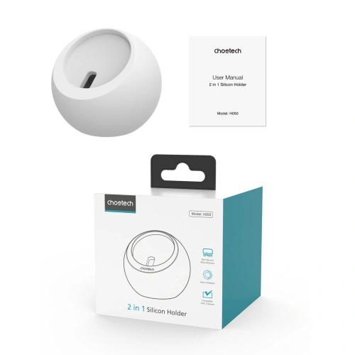 Uchwyt na ładowarkę MagSafe/Apple Watch Choetech biały