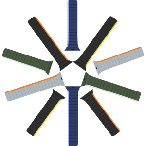 Hurtownia GSM - Pasek magnetic Dux Ducis Strap (Versiunea LD) Apple Watch 4/5/6/7/SE/8/9/10 40/41/42mm gri-portocalie - DDS1734 - {ean13} - Hurt