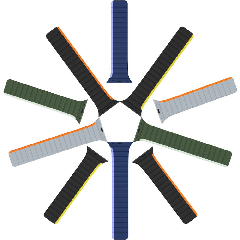 Hurtownia GSM - Dux Ducis Strap (LD Version) mágneses pánt Apple Watch 4/5/6/7/SE/8/9/10 40/41/42mm szürke-narancssárga - DDS1734 - {ean13} - Hurt