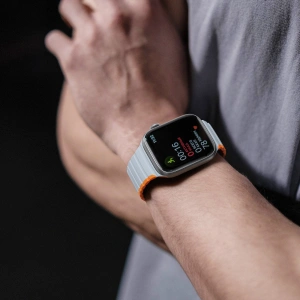 Hurtownia GSM - Pasek magnetic Dux Ducis Strap (Versiunea LD) Apple Watch 4/5/6/7/SE/8/9/10 40/41/42mm gri-portocalie - DDS1734 - {ean13} - Hurt