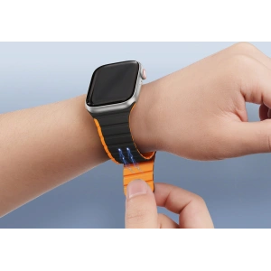Hurtownia GSM - Pasek magnetic Dux Ducis Strap (LD Version) Apple Watch 4/5/6/7/SE/8/9/10 40/41/42mm negru-portocaliu - DDS1735 - {ean13} - Hurt