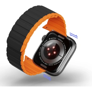 Hurtownia GSM - Pasek magnetic Dux Ducis Strap (LD Version) Apple Watch 4/5/6/7/SE/8/9/10 40/41/42mm negru-portocaliu - DDS1735 - {ean13} - Hurt