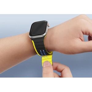 Hurtownia GSM - Pasek magnetic Dux Ducis Strap (LD Version) Apple Watch 4/5/6/7/SE/8/9/10 40/41/42mm negru-galben - DDS1736 - {ean13} - Hurt