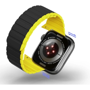 Hurtownia GSM - Pasek magnetic Dux Ducis Strap (LD Version) Apple Watch 4/5/6/7/SE/8/9/10 40/41/42mm negru-galben - DDS1736 - {ean13} - Hurt