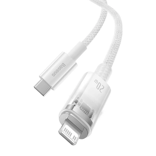 Kabel Baseus Explorer Series USB-C/Lightning 2m 20W (biały)
