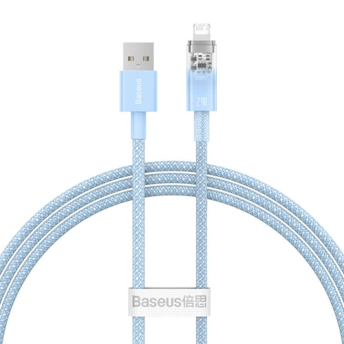 Kabel Baseus Explorer Series USB-A/Lightning 1m 2.4A (niebieski)