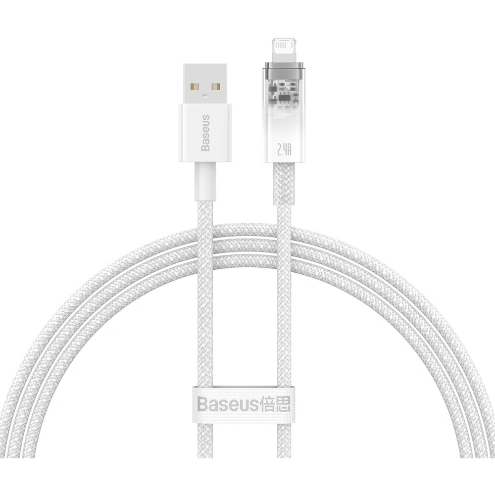 Hurtownia GSM - Kabel Baseus Explorer Series USB-A/Lightning 1m 2.4A (bílý) - BSU4360 - {ean13} - Hurt