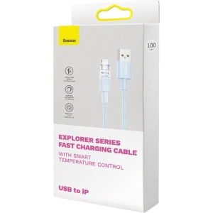Kabel Baseus Explorer Series USB-A/Lightning 1m 2.4A (niebieski)
