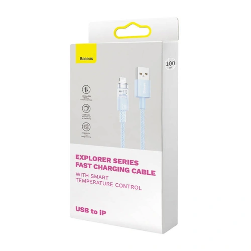 Kabel Baseus Explorer Series USB-A/Lightning 1m 2.4A (niebieski)