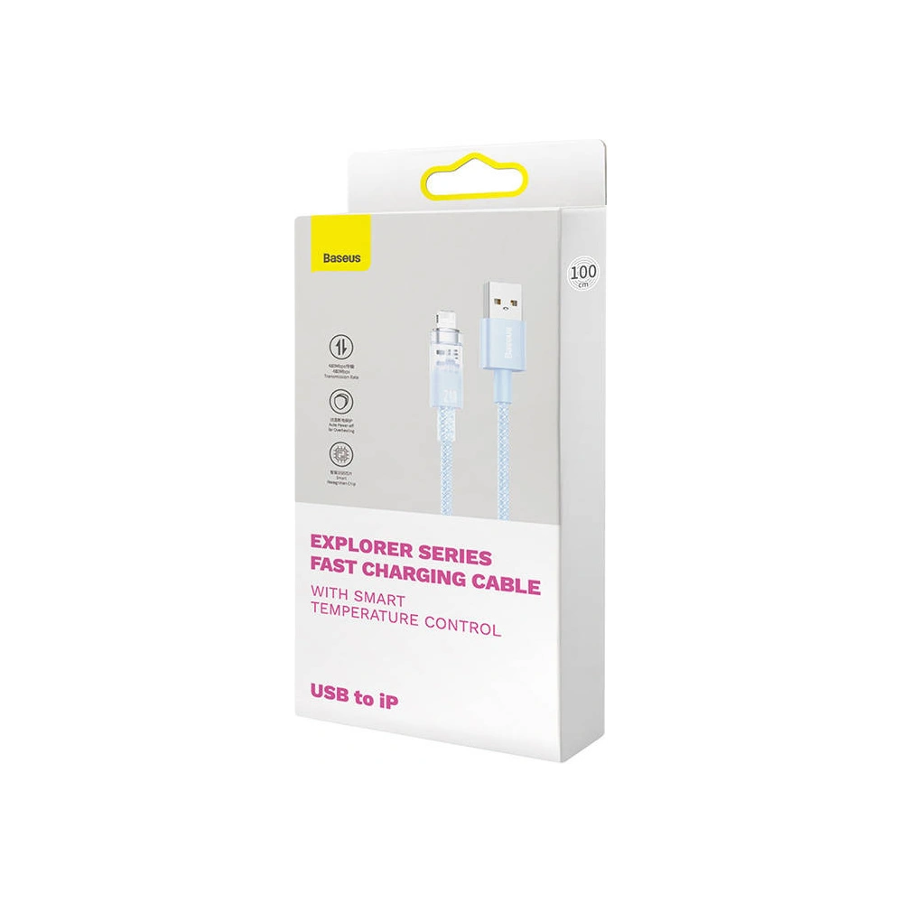 Hurtownia GSM - Kabel Baseus Explorer Series USB-A/Lightning 1m 2.4A (modrý) - BSU4359 - {ean13} - Hurt