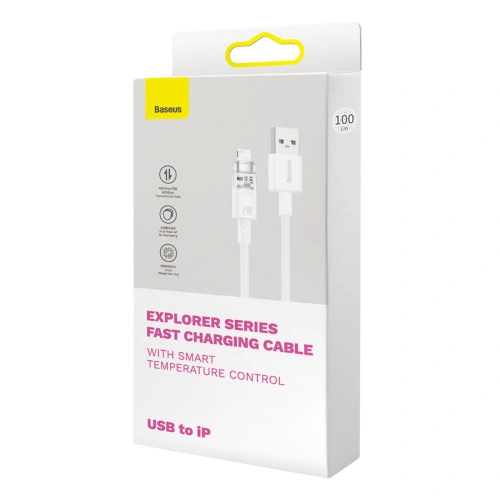 Kabel Baseus Explorer Series USB-A/Lightning 1m 2.4A (biały)