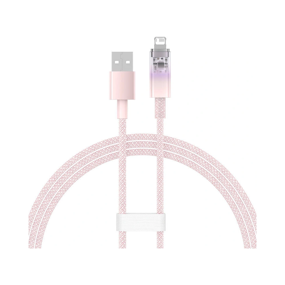Wholesale Baseus Explorer Series USB-A/Lightning Cable 1m 2.4A (pink) - BSU4361 - {ean13} - Hurt