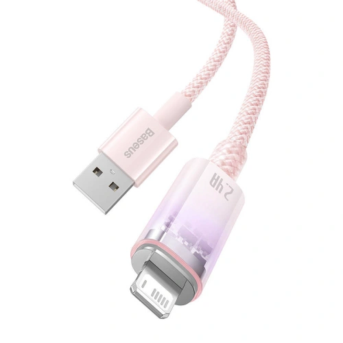 Kabel Baseus Explorer Series USB-A/Lightning 1m 2.4A (różowy)