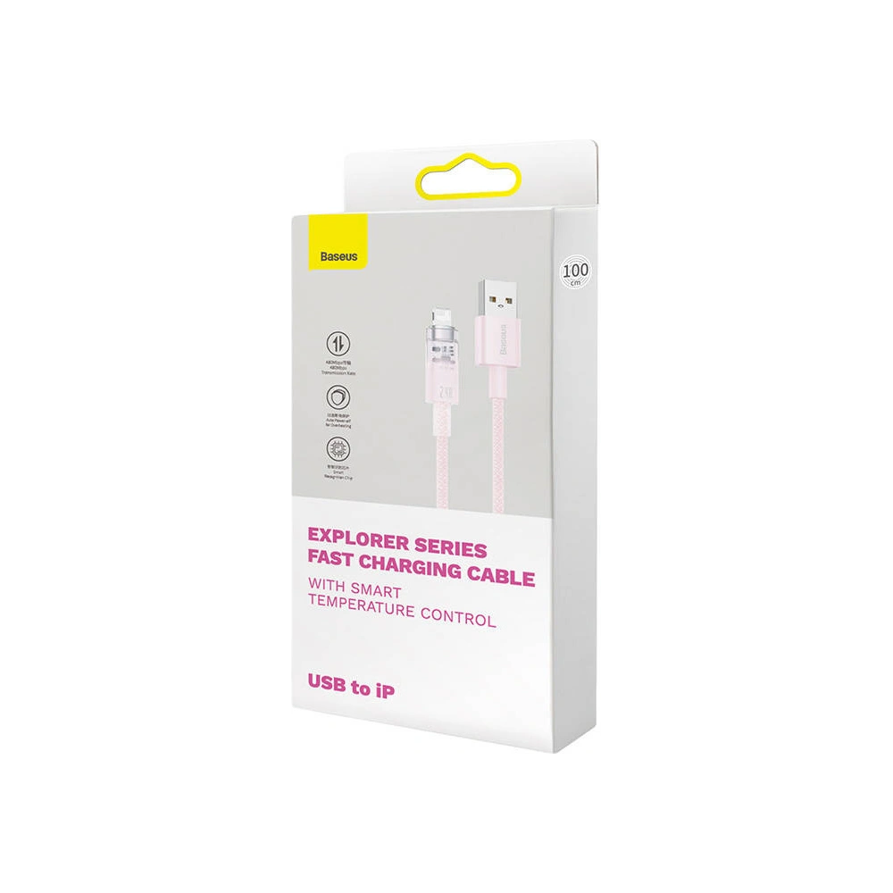 Hurtownia GSM - Kabel Baseus Explorer Series USB-A/Lightning 1m 2.4A (rosa) - BSU4361 - {ean13} - Hurt