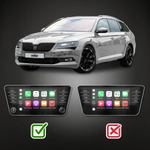 Matte GrizzGlass CarDisplay Protection Skoda Superb 8 cali Amundsen/Bolero