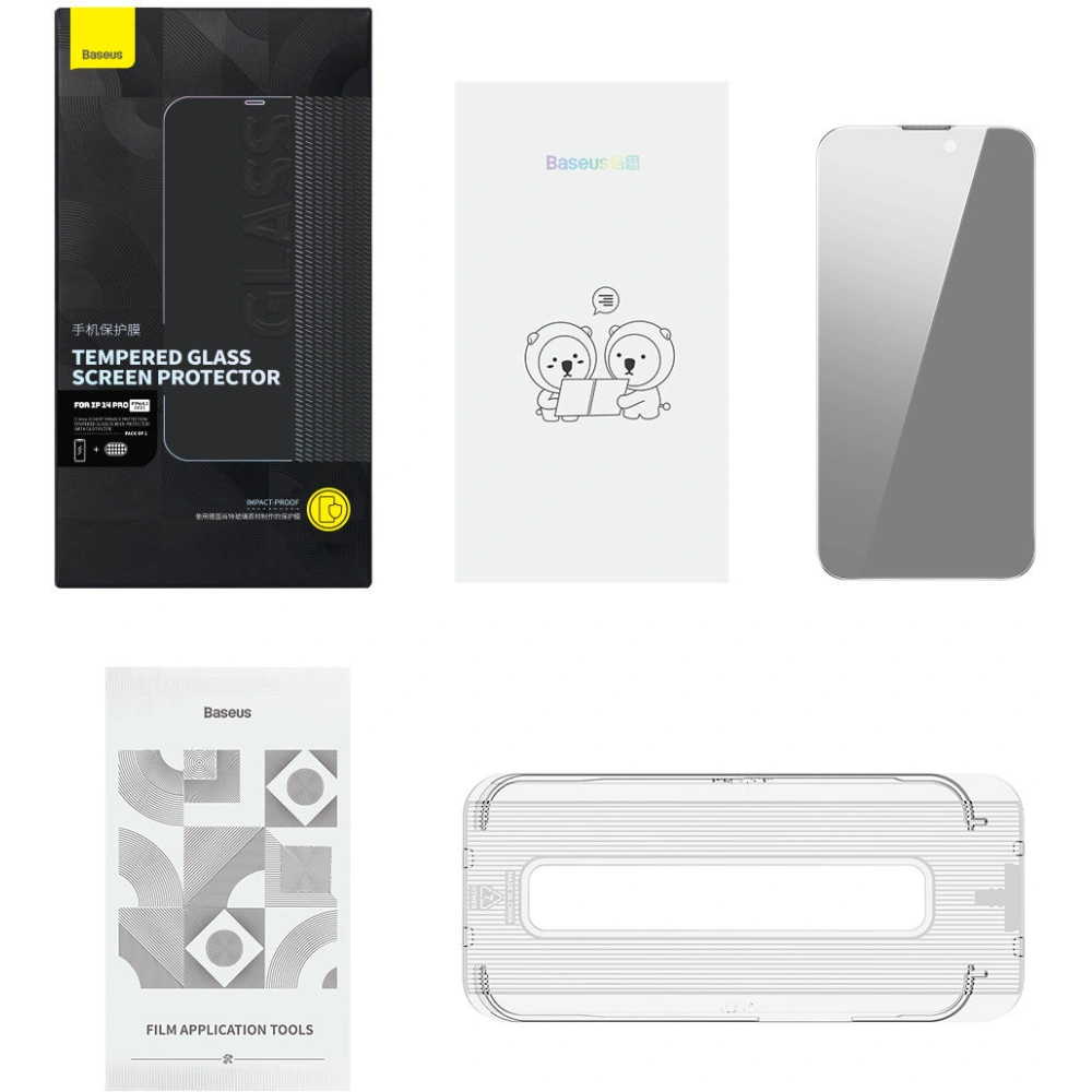 Wholesale Baseus Privacy 0.3mm Glass Apple iPhone 14 Pro + mounting frame - BSU4364 - {ean13} - Hurt