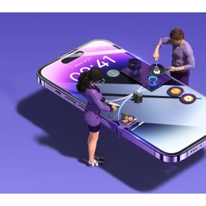 Wholesale Baseus Privacy 0.3mm Glass Apple iPhone 14 Pro + mounting frame - BSU4364 - {ean13} - Hurt