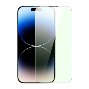Hurtownia GSM - Gehärtetes Glas Baseus Anti Blue Light 0.3mm Glas Apple iPhone 14 Pro Max mit Staubfilter + Montagerahmen - BSU4365 - {ean13} - Hurt