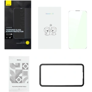 Hurtownia GSM - Sticlă securizată Baseus Anti Blue Light 0.3mm Glass Apple iPhone 14 Pro cu filtru antipraf + ramă de montaj - BSU4366 - {ean13} - Hurt
