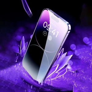 Hurtownia GSM - Sticlă securizată Baseus Anti Blue Light 0.3mm Glass Apple iPhone 14 Pro cu filtru antipraf + ramă de montaj - BSU4366 - {ean13} - Hurt