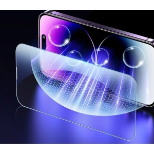 Hurtownia GSM - Sticlă securizată Baseus Anti Blue Light 0.3mm Glass Apple iPhone 14 Pro cu filtru antipraf + ramă de montaj - BSU4366 - {ean13} - Hurt