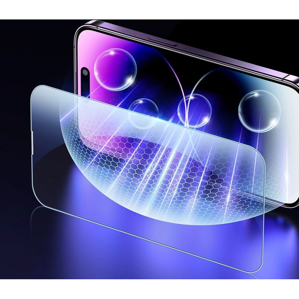 Hurtownia GSM - Szkło hartowane Baseus Anti Blue Light 0.3mm Glass Apple iPhone 14 Pro z filtrem przeciwpyłowym + ramka montażowa - BSU4366 - {ean13} - Hurt