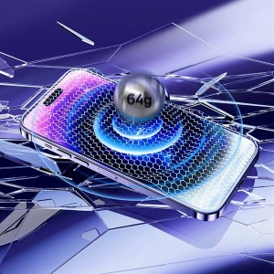 Hurtownia GSM - Sticlă securizată Baseus Anti Blue Light 0.3mm Glass Apple iPhone 14 Pro cu filtru antipraf + ramă de montaj - BSU4366 - {ean13} - Hurt
