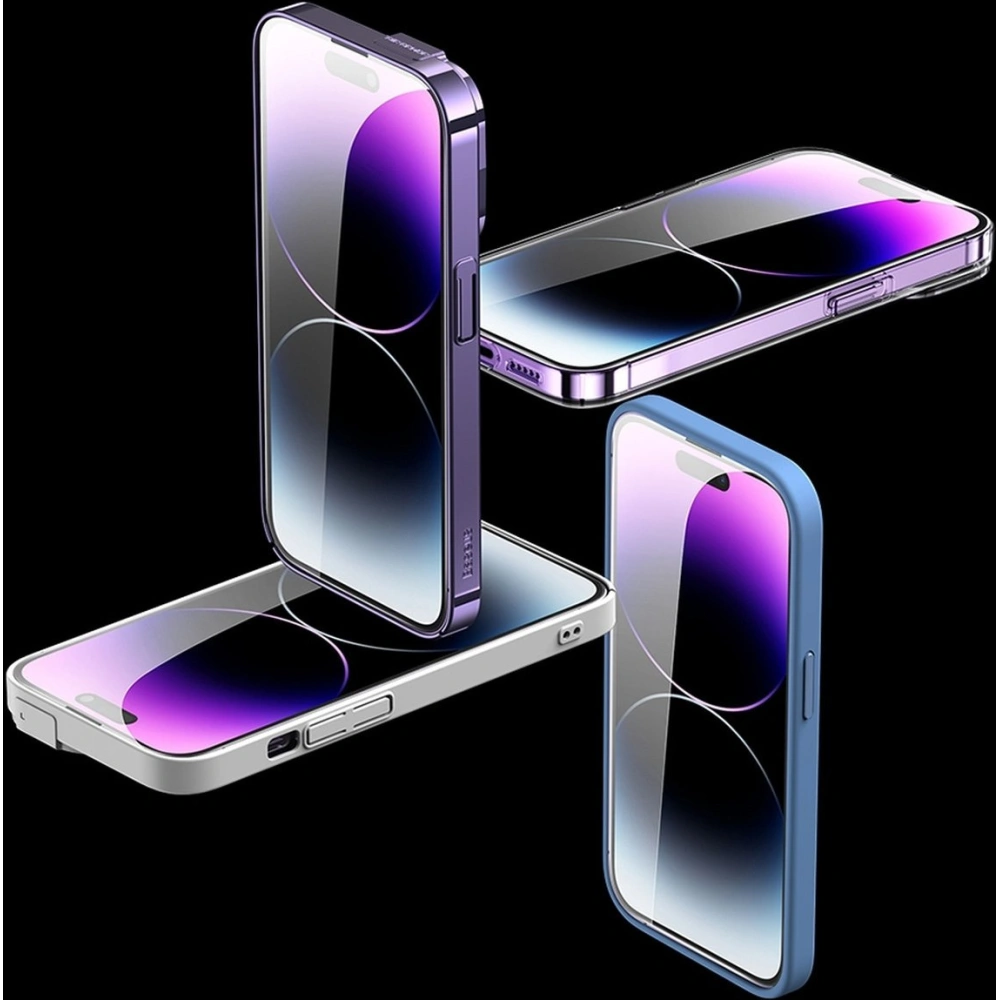 Hurtownia GSM - Edzett üveg Baseus Anti Blue Light 0.3mm Glass Apple iPhone 14 Pro porvédő szűrővel + szerelőkeret - BSU4366 - {ean13} - Hurt