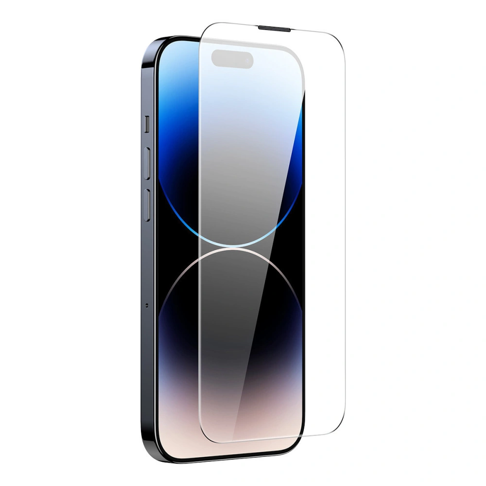 Wholesale Baseus 0.3mm Glass Apple iPhone 14 Pro Max with dust filter + mounting frame - BSU4367 - {ean13} - Hurt
