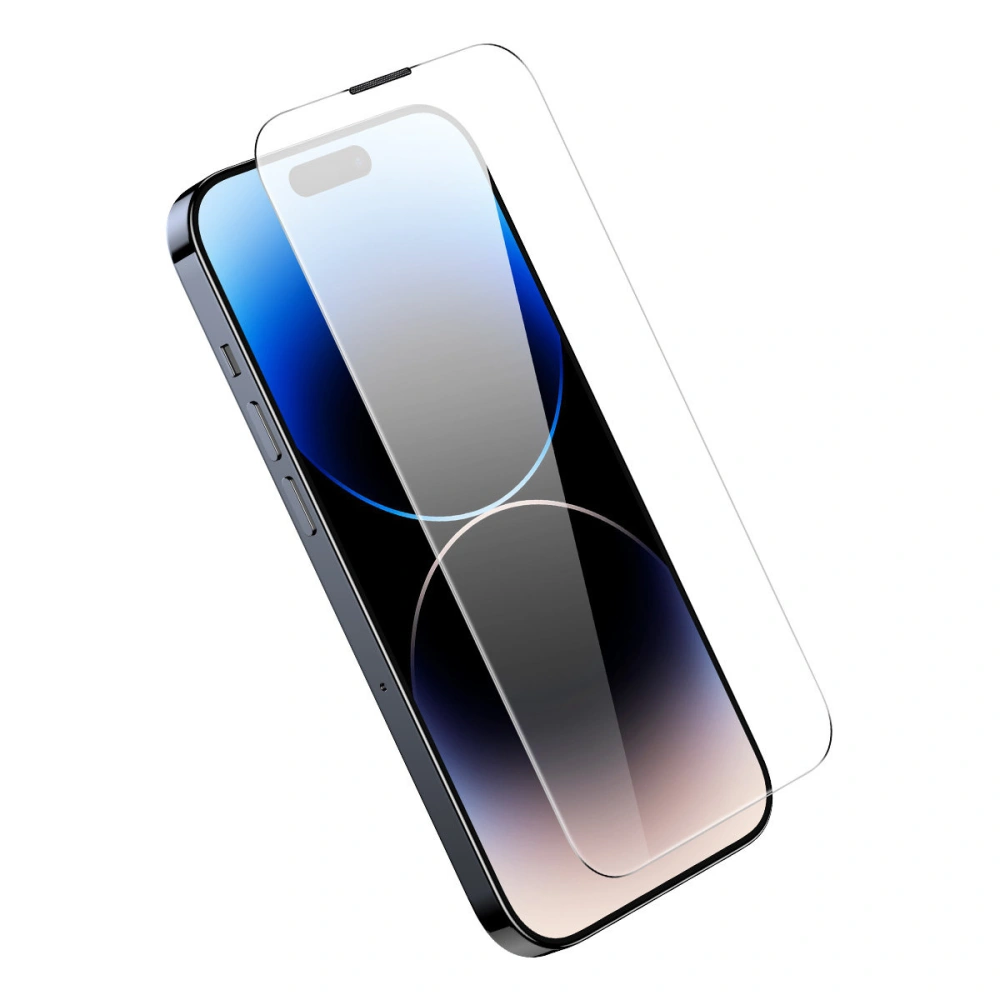 Wholesale Baseus 0.3mm Glass Apple iPhone 14 Pro Max with dust filter + mounting frame - BSU4367 - {ean13} - Hurt