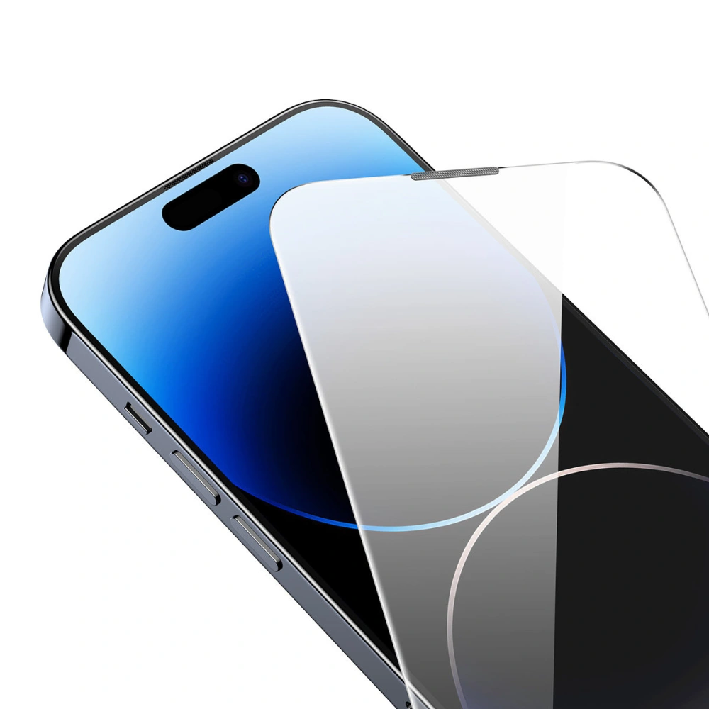 Wholesale Baseus 0.3mm Glass Apple iPhone 14 Pro Max with dust filter + mounting frame - BSU4367 - {ean13} - Hurt