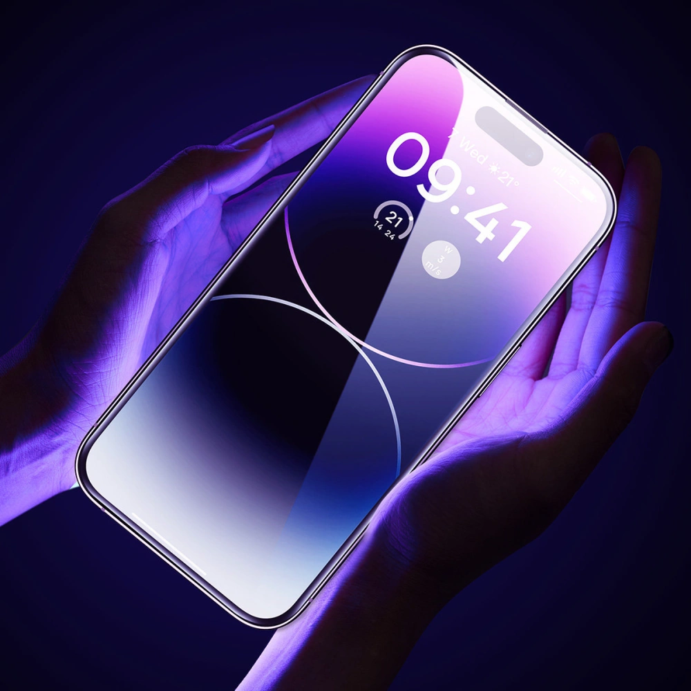 Hurtownia GSM - Edzett üveg Baseus 0.3mm Glass Apple iPhone 14 Pro Max porvédő szűrővel + szerelőkeret - BSU4367 - {ean13} - Hurt
