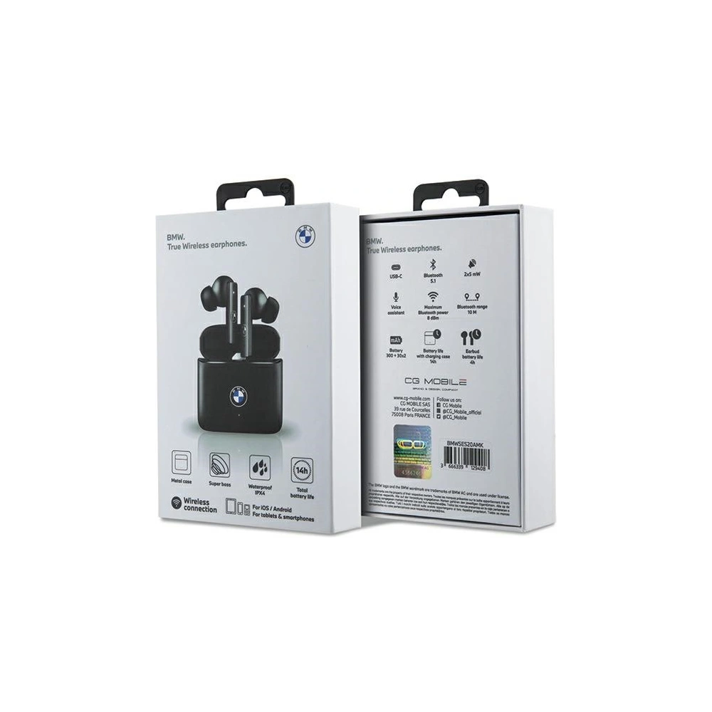 Hurtownia GSM - Kopfhörer TWS BMW BMWSES20AMK Bluetooth + Dockingstation schwarz/black Signature - BMW471 - {ean13} - Hurt