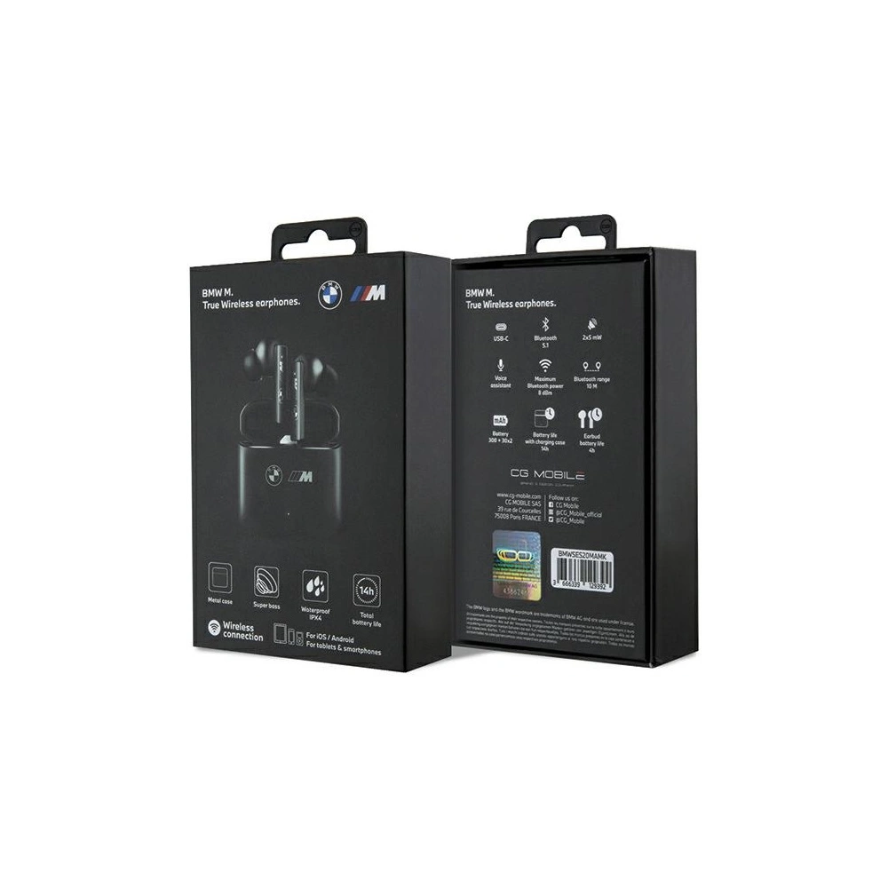 Hurtownia GSM - Sluchátka TWS BMW BMWSES20MAMK Bluetooth + dokovací stanice černá/black M Collection - BMW472 - {ean13} - Hurt