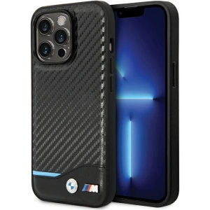 Etui BMW BMHCP13L22NBCK Apple iPhone 13 Pro czarny/black hardcase Leather Carbon