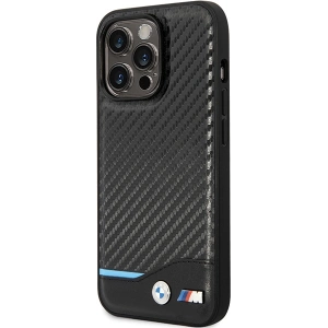 Etui BMW BMHCP13L22NBCK Apple iPhone 13 Pro czarny/black hardcase Leather Carbon