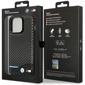 Etui BMW BMHCP13L22NBCK Apple iPhone 13 Pro czarny/black hardcase Leather Carbon