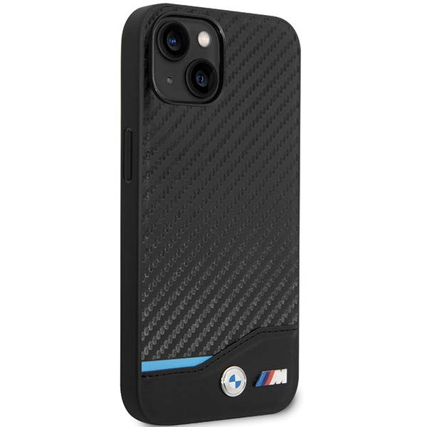 Kryt BMW BMHCP13M22NBCK Apple iPhone 13 black Leather Carbon