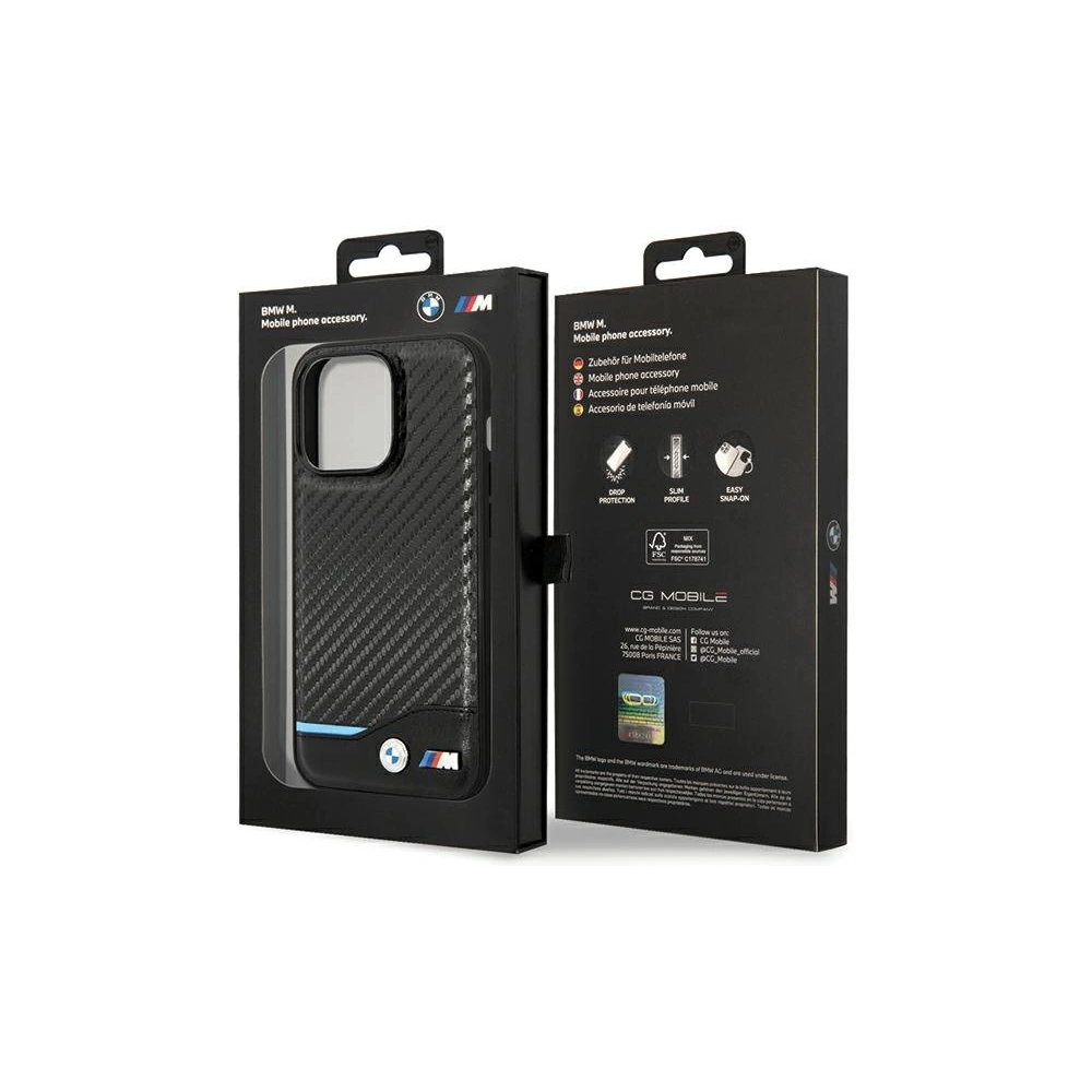 Hurtownia GSM - Etui BMW BMHCP13X22NBCK Apple iPhone 13 Pro Max černý/black hardcase Leather Carbon - BMW475 - {ean13} - Hurt