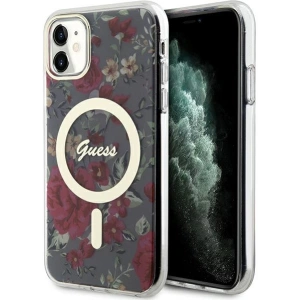Hurtownia GSM - Etui Guess GUHMN61HCFWSA Apple iPhone 11/XR verde/khaki hardcase Flower MagSafe - GUE2619 - {ean13} - Hurt
